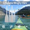 Keenso 2Pcs Inflatable Dinghy Oars, Silver Dinghy Paddle Boat Durable Paddles Plastic for Boat Canoe Water Marine Sports Rowing view 2