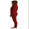 Just Love Printed Thermal Crew Neck Pajamas Set 6874-10195-RED-XL view 2