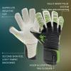 Precision GK Elite 2.0 Quartz Goalkeeper Gloves Size 9.5 Grey/Slime Green view 3
