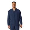 WonderWink Mens Zip-front Warm-up Zip Front Warm Up Jacket, Navy, XX-Large US view 1