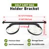 Universal Golf Cart Bag Holder Bracket Fit for Yamaha, EZGO and Club Car Rear Seat Kits, Golf Cart Rack Designed for 1-Inch Square Tube with Nylon Strap Attachment for Securing Golf Bag view 4
