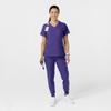 WonderWink W123 Womens Comfort Waist Cargo Jogger Pant  Grape, 1X Tall view 3