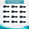 Feeder Creek Flies for Fly Fishing Conehead Woolly Bugger Trout and Bass Flies | Premium Fishing Lures |12pc Fly Fishing Streamers (Black, 4) view 2