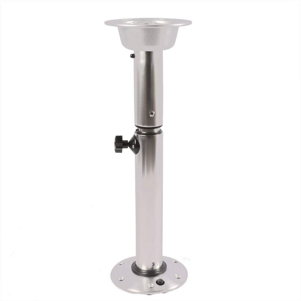 DIFU Adjustable Height Table Pedestal Stand Base with Polished Stainless Handle for RV Marine Boat Caravan Motorhome Bar USA