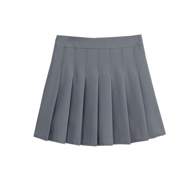 ZHANCHTONG Women's High Waist A-Line Pleated Mini Skirt Short Tennis Skirt (Grey, XS)