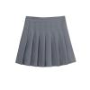 ZHANCHTONG Women's High Waist A-Line Pleated Mini Skirt Short Tennis Skirt (Grey, XS) view 1