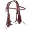 Showman Basketweave Tooled Argentina Cow Leather Browband Headstall view 1