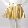 CHICTRY Girls' High Waist A-line Full Flared Metallic Cosplay Dance Twril Skater Skirt Fancy Dress Gold 14 view 3