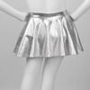 YiZYiF Kids Girls' Shiny Metallic Flared Skater Skirt Dancewear A Line Circle Short Skort Skirts Halloween Dress up Silver 12 view 4