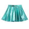 YiZYiF Kids Girls' Shiny Metallic Flared Skater Skirt Dancewear A Line Circle Short Skort Skirts Halloween Dress up Lake Green 12 view 2