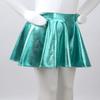 YiZYiF Kids Girls' Shiny Metallic Flared Skater Skirt Dancewear A Line Circle Short Skort Skirts Halloween Dress up Lake Green 12 view 4