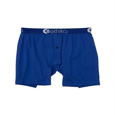 Ethika Boys Alternate, 92% Cotton, Looser Boxer Fit - Winner Blue, Large