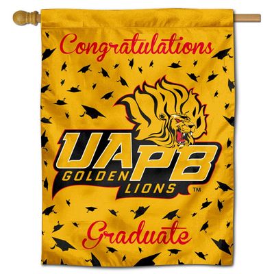 Arkansas Pine Bluff Golden Lions Graduation Gift Banner Flag