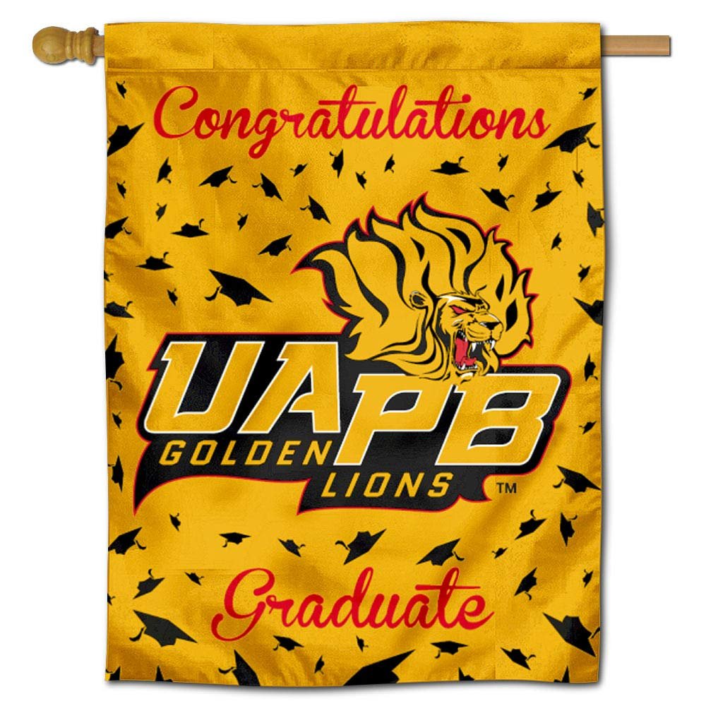 Arkansas Pine Bluff Golden Lions Graduation Gift Banner Flag