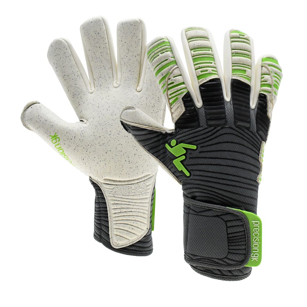 Precision GK Elite 2.0 Quartz Goalkeeper Gloves Size 10 Grey/Slime Green