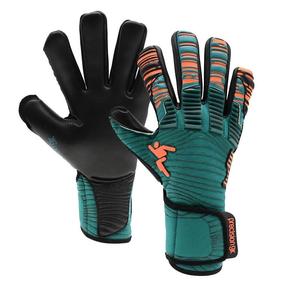 Precision GK Elite 2.0 Contact Goalkeeper Gloves Size 11 Teal/Fluo Orange