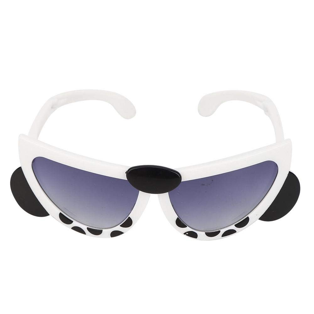 Zerodis Folding Sunglasses, Children's Portable Foldable Sunglasses Cartoon Pattern Summer Glasses for Boys and Girls(White Panda)