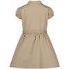 Nautica Girls' School Uniform Short Sleeve Shirtdress, Khaki, XX-Large(20.5) view 2