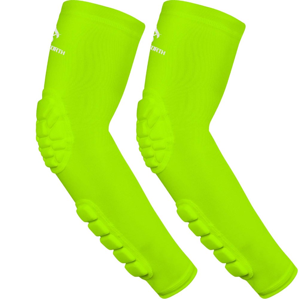 HOPEFORTH 2PCS Padded Elbow Forearm Sleeves Compression Arm Protective Support