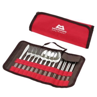 Mountain Equipment Cutlery 16 pcs Set, Camping Chopstick Spoon, Organizer Travel Kit With Case, For Camping Hiking