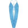 easyforever Womens One-Piece Sling Shot Micro Bikini Monokini Halter Backless Thong Leotard Bodysuit Swimwear Blue One Size view 3