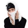 Shy Velvet Balaclava Wind-Resistant Winter Face Mask,Fleece Ski Mask for Men and Women,Warm Face Cover Hat Cap Scarf Sherpa Hood Ski Mask White view 4