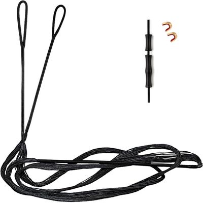 Deerseeker Archery Bow String Replacement with Finger Protector & 2 Nock Points Dacron Bowstring 12, 14, 16 Strands Bow Accessories for Recurve Bow Traditional Longbow 12-AMO 66"