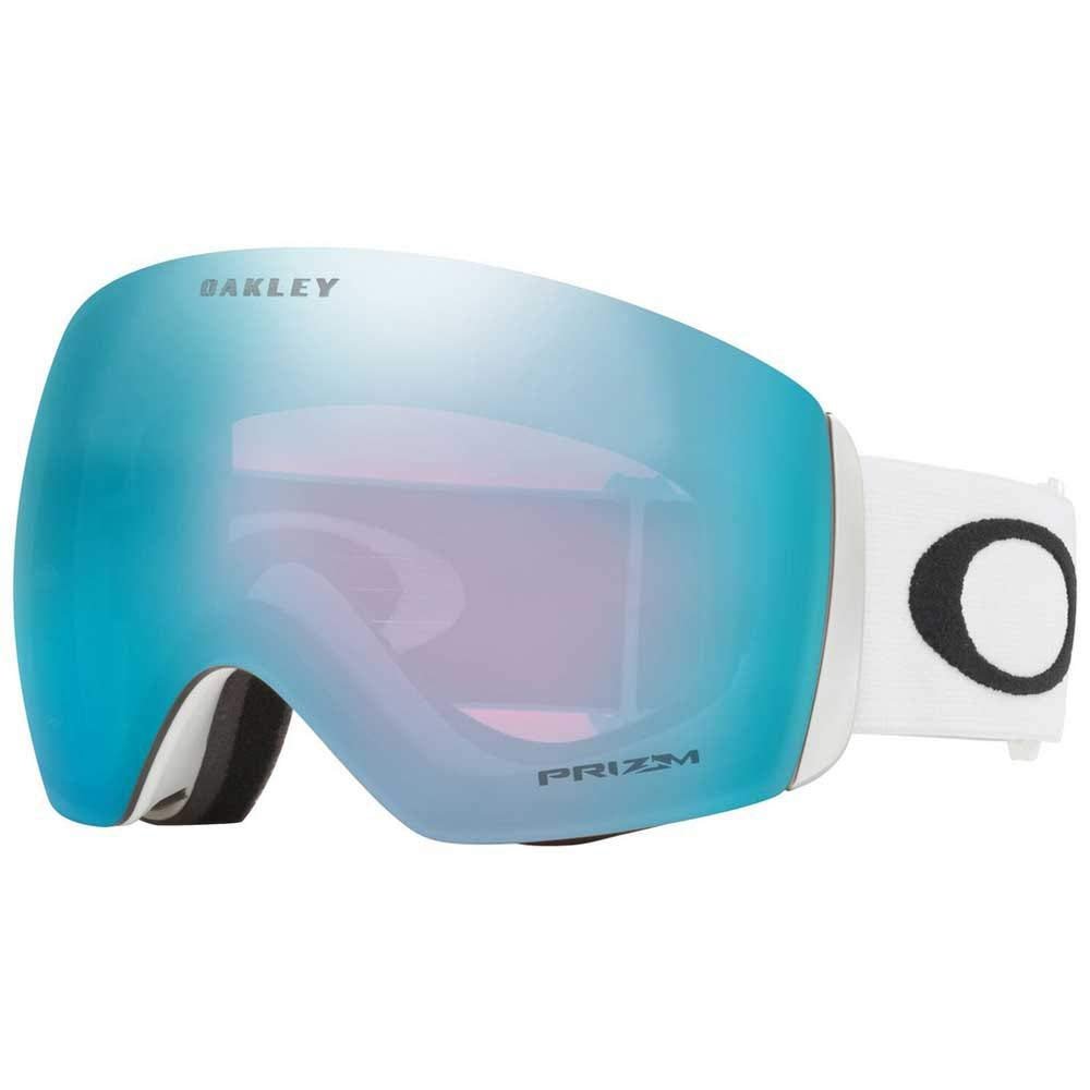 Oakley mens Flight Deck, Matte White w/Prizm Sapphire Iridium , Large
