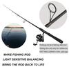 THKFISH Fishing Rod Repair Kit - Spinning Rod Guides Ceramics & Stainless Steel Carbon Guides - 8 Sizes, Black, 75pcs view 3