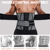 KIWI RATA Neoprene Workout Waist Trainer for Men Sweat Belt with Double Belly Straps, X-shape Steel Bones view 2