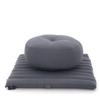 Leewadee Meditation Cushion Set  1 Small Zafu Yoga Pillow and 1 Small Roll-Up Zabuton Mat Filled with Kapok, Anthracite view 1
