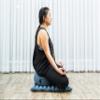 Leewadee Meditation Cushion Set  1 Small Zafu Yoga Pillow and 1 Small Roll-Up Zabuton Mat Filled with Kapok, Anthracite view 4