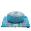 Leewadee Meditation Cushion Set  1 Small Zafu Yoga Pillow and 1 Small Roll-Up Zabuton Mat Filled with Kapok, Light Blue view 1