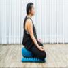 Leewadee Meditation Cushion Set  1 Small Zafu Yoga Pillow and 1 Small Roll-Up Zabuton Mat Filled with Kapok, Light Blue view 4