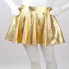 Agoky Kids Girl's Metallic Skater Skort Ballet Dance Athletic Skirt Dancewear Costumes Gold 6 view 2