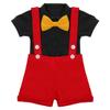 1st Birthday Outfit Boy Mouse First Outfits Formal Suit Gentleman Bowtie Romper Suspenders Shorts Wedding Tuxedo Christening Clothes Cake Smash 0-6 Months view 1