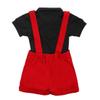 1st Birthday Outfit Boy Mouse First Outfits Formal Suit Gentleman Bowtie Romper Suspenders Shorts Wedding Tuxedo Christening Clothes Cake Smash 0-6 Months view 2