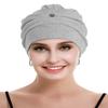 osvyo Cotton Chemo Turbans for Women Cancer Hairloss hat - Cotton Lightweight Headwear Sealed Packaging Light FLECKING Gray view 4