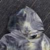 Goelsakurara Toddler Kids Baby Boy Girl Tie Dye Outfit Long Sleeve Hooded Sweatshirt Top Drawstring Sweatpants 2Pcs Tracksuit (Grey,1-2T) view 4