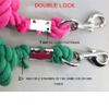 100% Coton Horse Lead Ropes Lead Rope for Horses Designs Lead Trailer Tie Rope Horse,Pink-3.5meters view 2