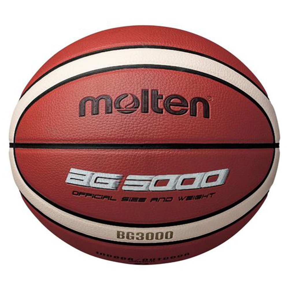 Molten BG3000 Basketball, Indoor/Outdoor, Synthetic Leather, Size 5, Orange/Ivory, Suitable for Boys Age 7, 8, 9, 10 & 11, Girls Age 12 & 13