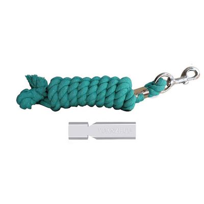 100% Coton Horse Lead Ropes Lead Rope for Horses Designs Lead Trailer Tie Rope Horse,Green-2.5meters