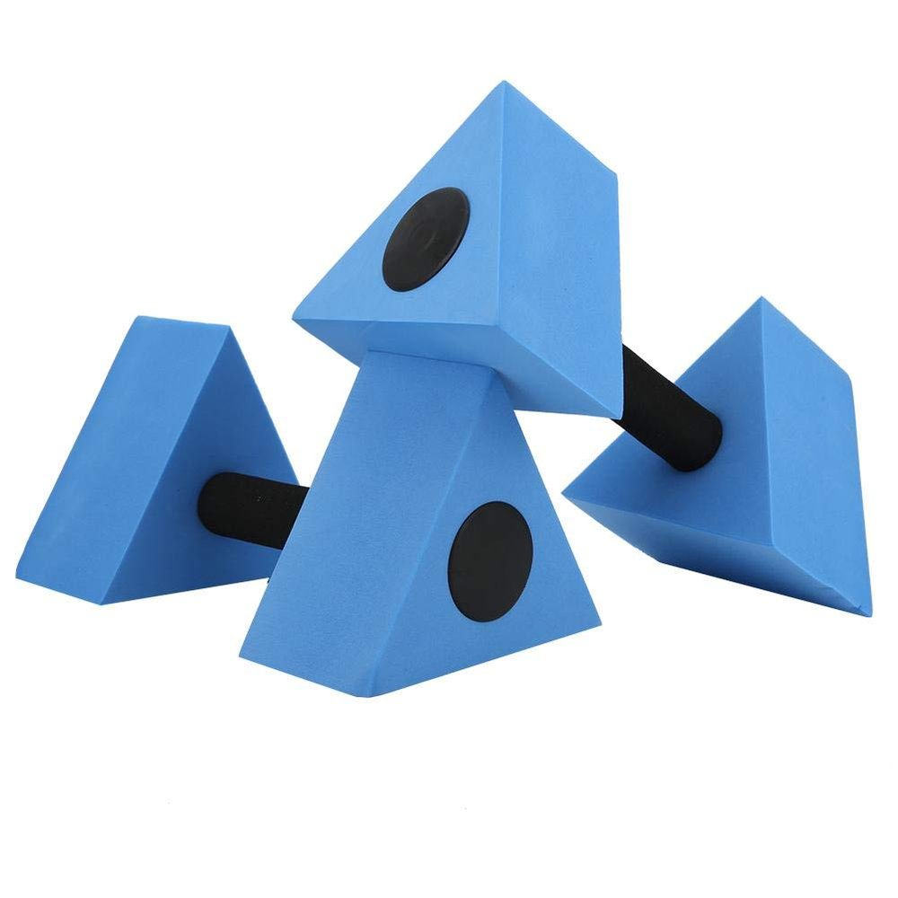 2 Pcs Triangle Dumbbell Eva Water Weights Dumbbells Pool Exercise Water Barbells Children Swimming Fitness Equipment(Blue) Swimming Supplies