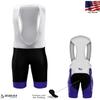 Mens Cycling Bib Shorts/Pants 3D Padded Compression Mesh Bike Bicycle Tights Outdoor Sports (Black Purple, Medium) view 2