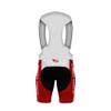 Mens Cycling Bib Shorts/Pants 3D Padded Compression Mesh Bike Bicycle Tights Outdoor Sports (Black Red, Small) view 3