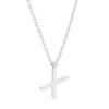 PAVOI Initial Letter Pendant Necklace for Women, White Gold, X view 1