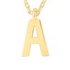 PAVOI 14K Yellow Gold Plated Initial Necklace | Letter Necklaces for Women | A Initial view 3