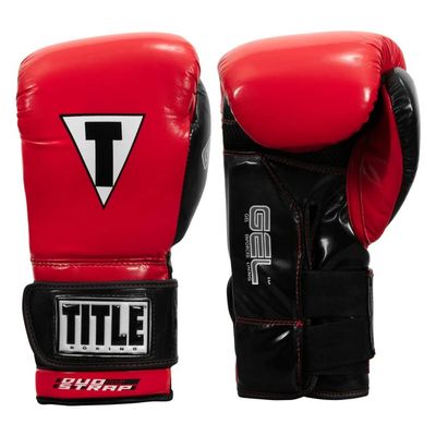 TITLE Boxing Gel Glory Super Bag Gloves 2.0, Red/Black, 16 oz