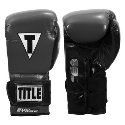 TITLE Boxing Gel Glory Super Bag Gloves 2.0, Grey/Black, 12 oz