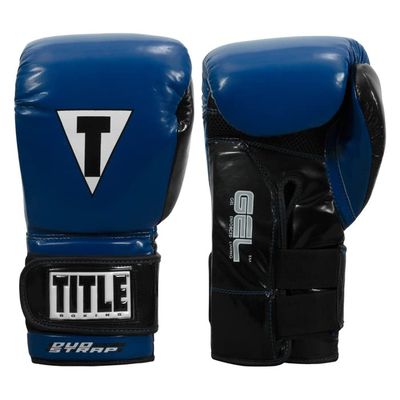 TITLE Boxing Gel Glory Super Bag Gloves 2.0, Blue/Black, 14 oz